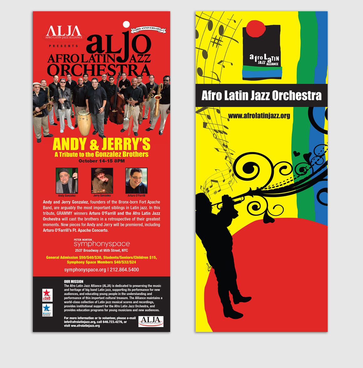 Portfolio: Afro Latin Jazz Orchestra - Popup Stand Design